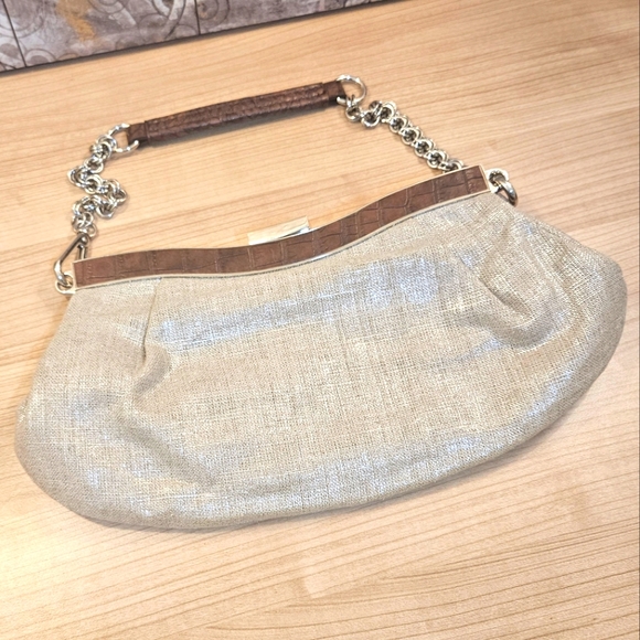 🔥Nine West vintage silver clutch purse handbag - Picture 1 of 7